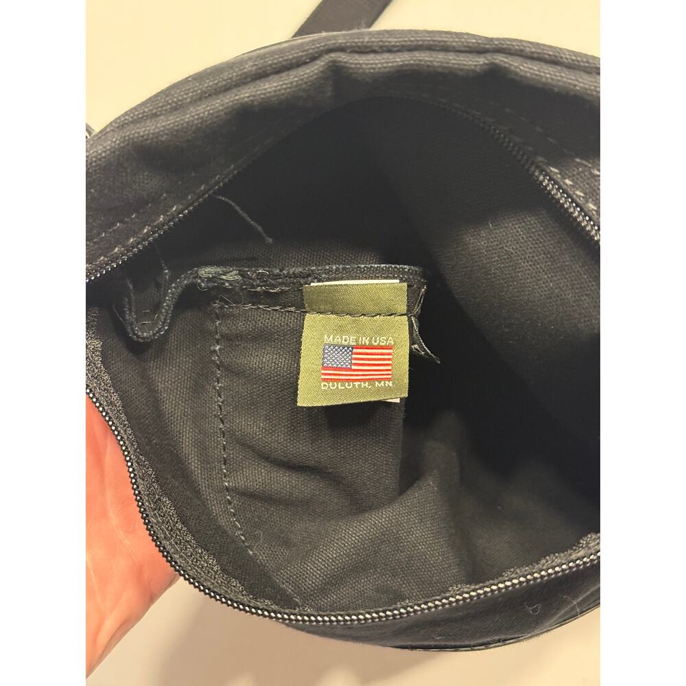 Duluth Pack Black Canvas Traverse Crossbody Bag Made in USA Handcrafted MN - Picture 3 of 6